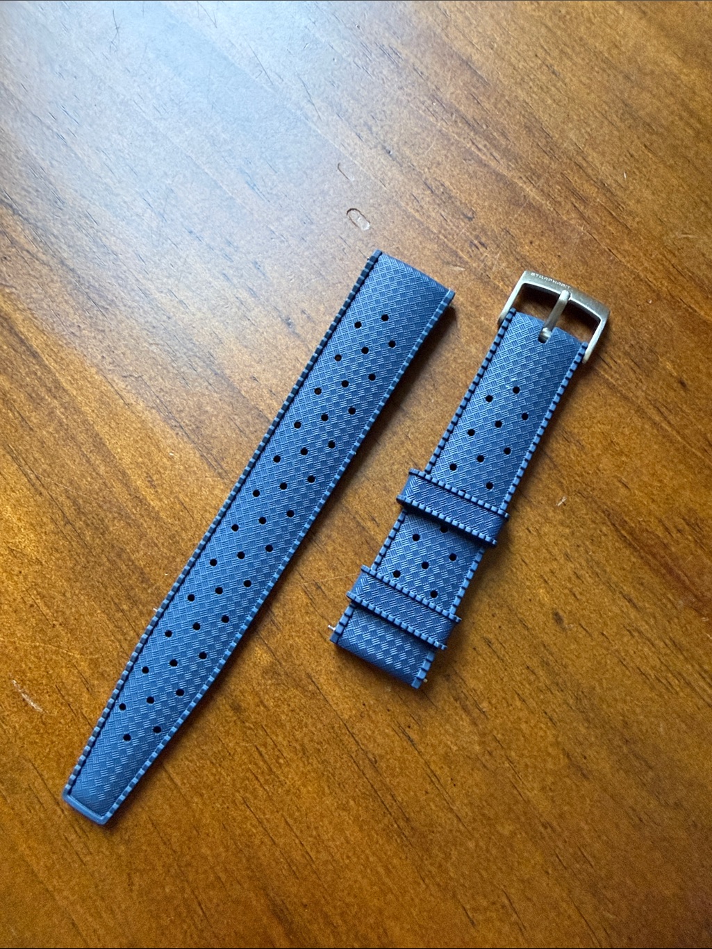 Strap Habit 20mm Rubber Tropic Watch Strap Blue